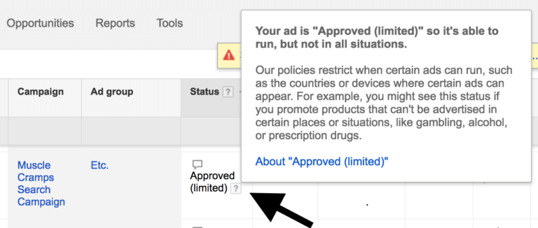 Ad Approval Status